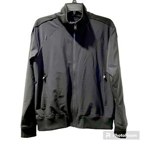 Athleta Jacket Black Full Zip Track Two Waist Zip Pockets Size Small New